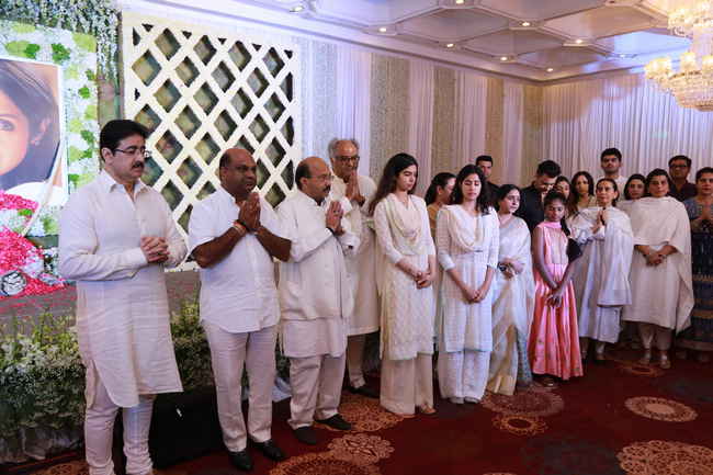 Celebrities at Actress Sridevi Prayer Meeting Stills